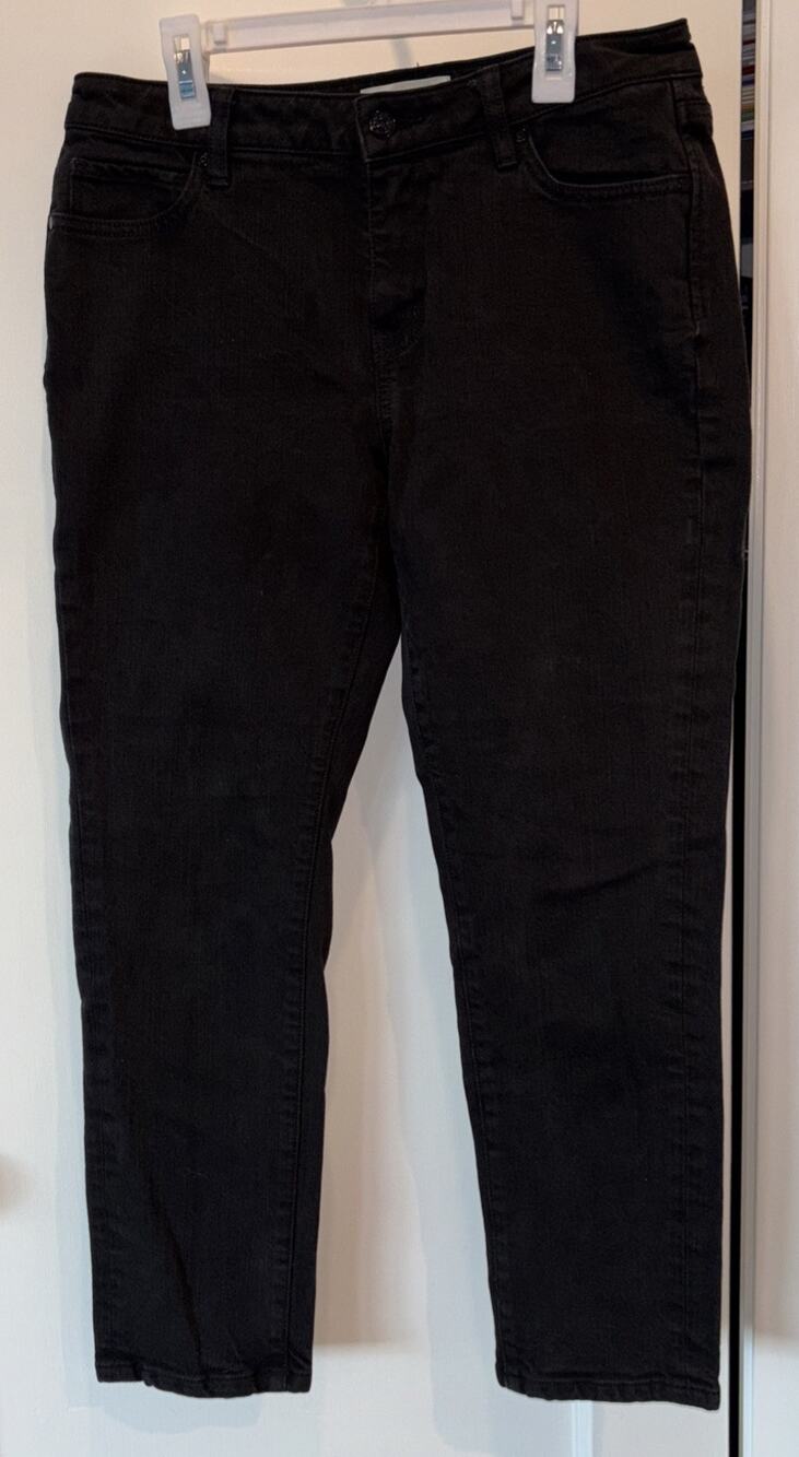 Kate Spade Jeans Womens 28 Black Broome Street Ooh La La Zip Pocket Ankle Crop